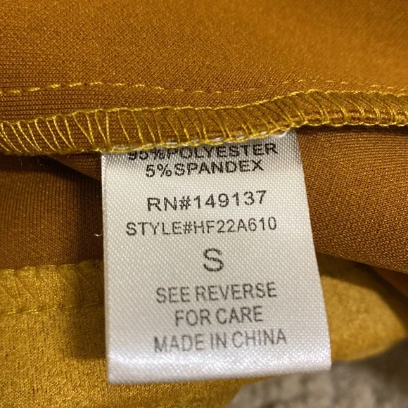 Hyfve Bodycon Tank Dress Suede Feel Mustard Small - Picture 5 of 5